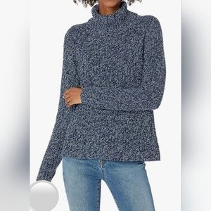 Women's Cotton Shaker Stitch Turtleneck Sweater